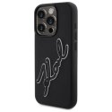 Etui Karl Lagerfeld 3D Rubber Signature na iPhone 15 Pro - czarne Karl Lagerfeld