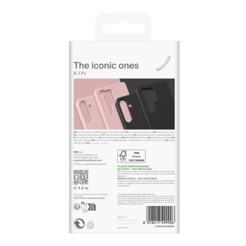Etui silikonowe Puro Icon do Samsung Galaxy S25+ - czarne Puro