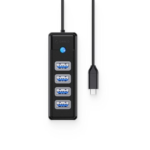 Hub Orico PW4U-C3 USB-C / 4x USB-A 3.0 - czarny Orico