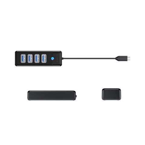 Hub Orico PW4U-C3 USB-C / 4x USB-A 3.0 - czarny Orico