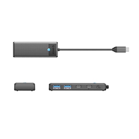 Hub USB-C Orico PAPW2AC-C3 stacja dokująca 2x USB-A 3.0 + 2x USB-C 3.0 - czarny Orico
