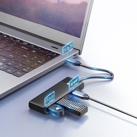 Hub USB-C Orico PAPW2AC-C3 stacja dokująca 2x USB-A 3.0 + 2x USB-C 3.0 - czarny Orico