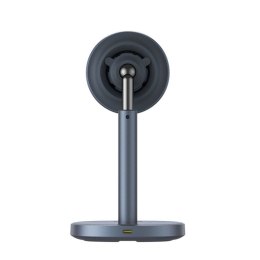 Ładowarka indukcyjna Baseus Orbit 2 Pro MagSafe Qi2 20W 2 w 1 z chłodzeniem - szara Baseus