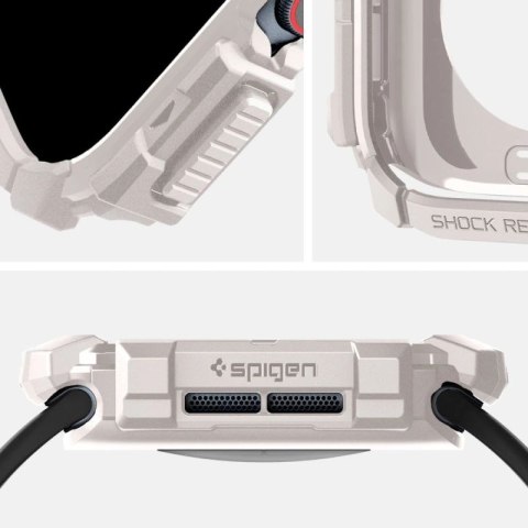 Pasek Spigen Rugged Armor na Apple Watch 10 46mm - beżowy Spigen