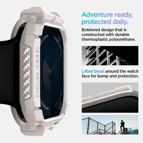 Pasek Spigen Rugged Armor na Apple Watch 10 46mm - beżowy Spigen
