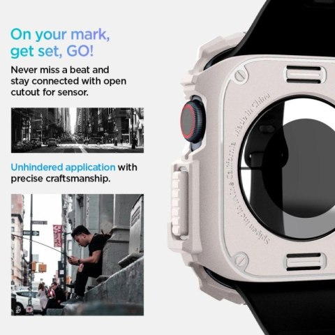Pasek Spigen Rugged Armor na Apple Watch 10 46mm - beżowy Spigen