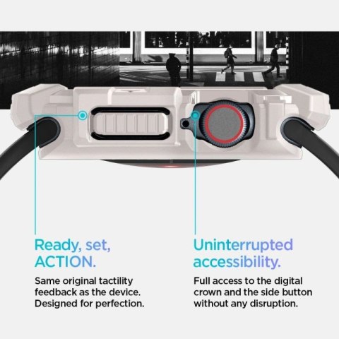 Pasek Spigen Rugged Armor na Apple Watch 10 46mm - beżowy Spigen