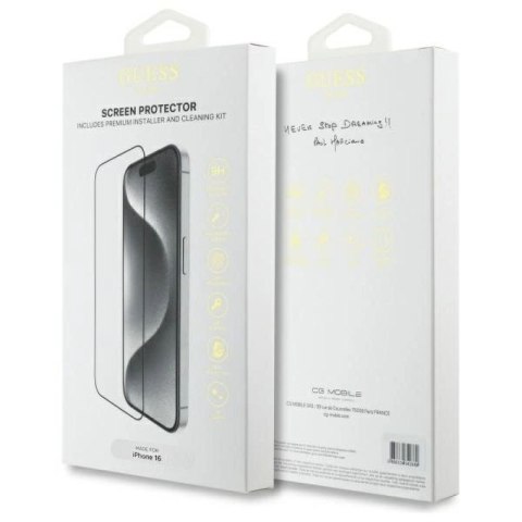 Szkło hartowane Guess Screen Protector 2.5D Outline na iPhone 16 Guess