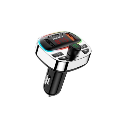 Transmiter Dudao R2PRO+ z portami ładowania PD25W Bluetooth 5.3 RGB - czarno-srebrny Dudao