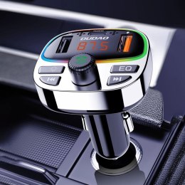 Transmiter Dudao R2PRO+ z portami ładowania PD25W Bluetooth 5.3 RGB - czarno-srebrny Dudao