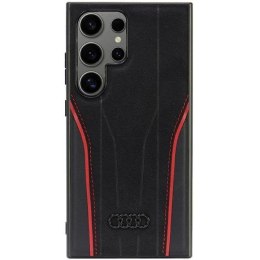 Audi Genuine Leather MagSafe S24 Ultra S928 czarno-czerwony/black-red hardcase AU-TPUPCS24U-R8/D3-RD Audi