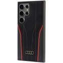 Audi Genuine Leather MagSafe S24 Ultra S928 czarno-czerwony/black-red hardcase AU-TPUPCS24U-R8/D3-RD Audi