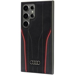 Audi Genuine Leather MagSafe S24 Ultra S928 czarno-czerwony/black-red hardcase AU-TPUPCS24U-R8/D3-RD Audi