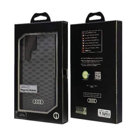Etui Audi IML Stitching Pattern MagSafe Case na Samsung Galaxy S24 Ultra - czarne Audi