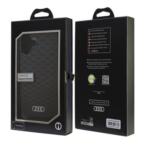 Etui Audi IML Stitching Pattern MagSafe na iPhone 16 Plus 6.7" - czarne Audi