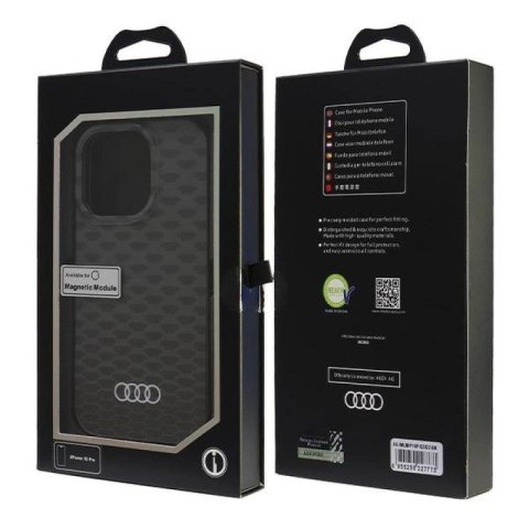 Etui Audi IML Stitching Pattern MagSafe na iPhone 16 Pro 6.3" - czarne Audi