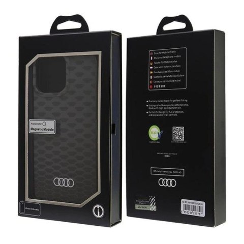 Etui Audi IML Stitching Pattern MagSafe na iPhone 16 Pro Max 6.9" - czarne Audi