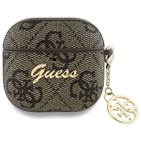 Etui Guess 4G Charm Collection na AirPods 4 - brązowe Guess