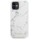 Etui Guess Marble na iPhone 12 mini 5,4" - białe Guess