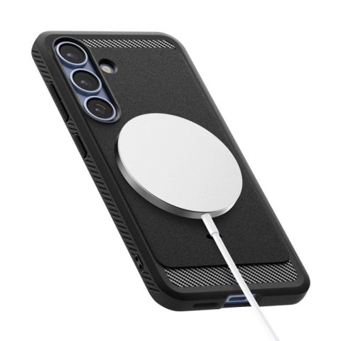 Etui Spigen Rugged Armor Mag MagSafe na Samsung Galaxy S25 - czarny-mat Spigen