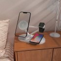 Ładowarka bezprzewodowa Tech-Protect QI15W-A41 3w1 z MagSafe do urządzeń Apple - biała Tech-Protect