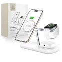 Ładowarka bezprzewodowa Tech-Protect QI15W-A45 3w1 z MagSafe do urządzeń Apple - biała Tech-Protect