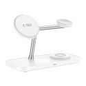 Ładowarka bezprzewodowa Tech-Protect QI15W-A45 3w1 z MagSafe do urządzeń Apple - biała Tech-Protect