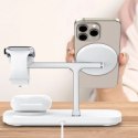 Ładowarka bezprzewodowa Tech-Protect QI15W-A45 3w1 z MagSafe do urządzeń Apple - biała Tech-Protect