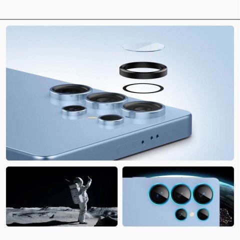 Osłona aparatu Spigen Optik Pro GLAS.TR EZ FIT 2-pack na Samsung Galaxy S25 Ultra - czarna Spigen