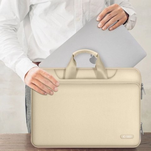 Torba na laptopa 15-16 Tech-Protect Pocket - beżowa Tech-Protect