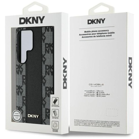 Etui DKNY Leather Checkered Pattern MagSafe do Samsung Galaxy S25 Ultra czarny DKNY