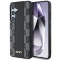 Etui DKNY Leather Checkered Pattern MagSafe do Samsung Galaxy S25 czarny DKNY