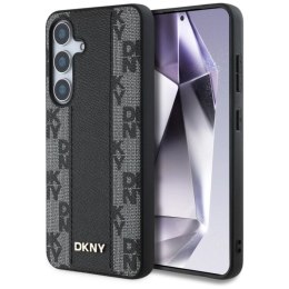 Etui DKNY Leather Checkered Pattern MagSafe do Samsung Galaxy S25 czarny DKNY