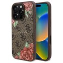 Etui Guess 4G Flowers Print MagSafe na iPhone 16 Pro Max 6.9" - brązowe Guess
