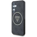 Etui Guess 4G Glitter Triangle Buttons MagSafe do Samsung Galaxy S25 czarny Guess