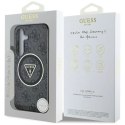 Etui Guess 4G Glitter Triangle Buttons MagSafe do Samsung Galaxy S25 czarny Guess