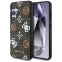 Etui Guess 4G Printed Colored Peony Pattern MagSafe do Samsung Galaxy S25 brązowy Guess