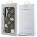 Etui Guess 4G Printed Colored Peony Pattern MagSafe do Samsung Galaxy S25 brązowy Guess