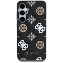 Etui Guess 4G Printed Colored Peony Pattern MagSafe do Samsung Galaxy S25 czarny Guess