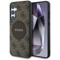 Etui Guess 4G Round Patch Classic Logo MagSafe do Samsung Galaxy S25 Plus brązowy Guess