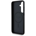 Etui Guess 4G Round Patch Classic Logo MagSafe do Samsung Galaxy S25 Plus brązowy Guess