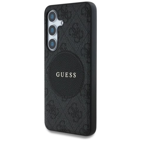 Etui Guess 4G Round Patch Classic Logo MagSafe do Samsung Galaxy S25 Plus czarny Guess