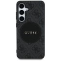 Etui Guess 4G Round Patch Classic Logo MagSafe do Samsung Galaxy S25 Plus czarny Guess