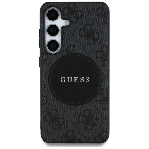 Etui Guess 4G Round Patch Classic Logo MagSafe do Samsung Galaxy S25 Plus czarny Guess