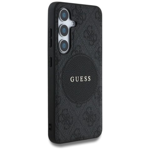 Etui Guess 4G Round Patch Classic Logo MagSafe do Samsung Galaxy S25 Plus czarny Guess