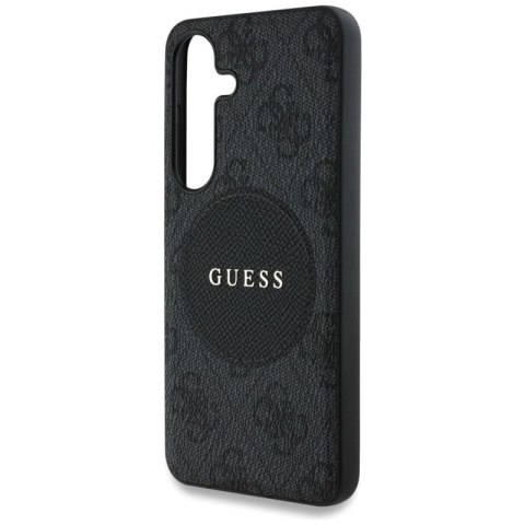 Etui Guess 4G Round Patch Classic Logo MagSafe do Samsung Galaxy S25 Plus czarny Guess