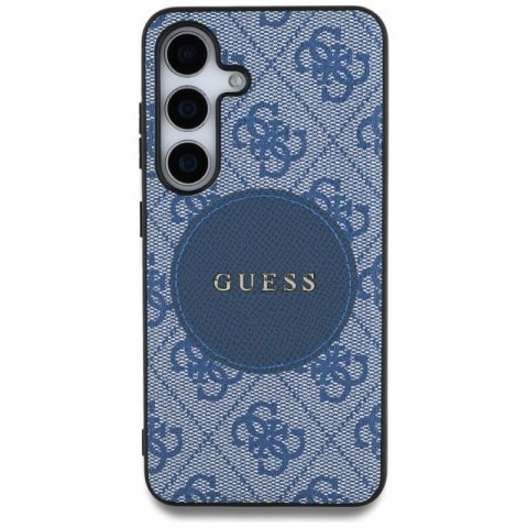 Etui Guess 4G Round Patch Classic Logo MagSafe do Samsung Galaxy S25 Plus niebieski Guess