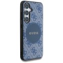 Etui Guess 4G Round Patch Classic Logo MagSafe do Samsung Galaxy S25 Plus niebieski Guess