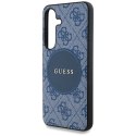 Etui Guess 4G Round Patch Classic Logo MagSafe do Samsung Galaxy S25 Plus niebieski Guess