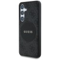 Etui Guess 4G Round Patch Classic Logo MagSafe do Samsung Galaxy S25 czarny Guess